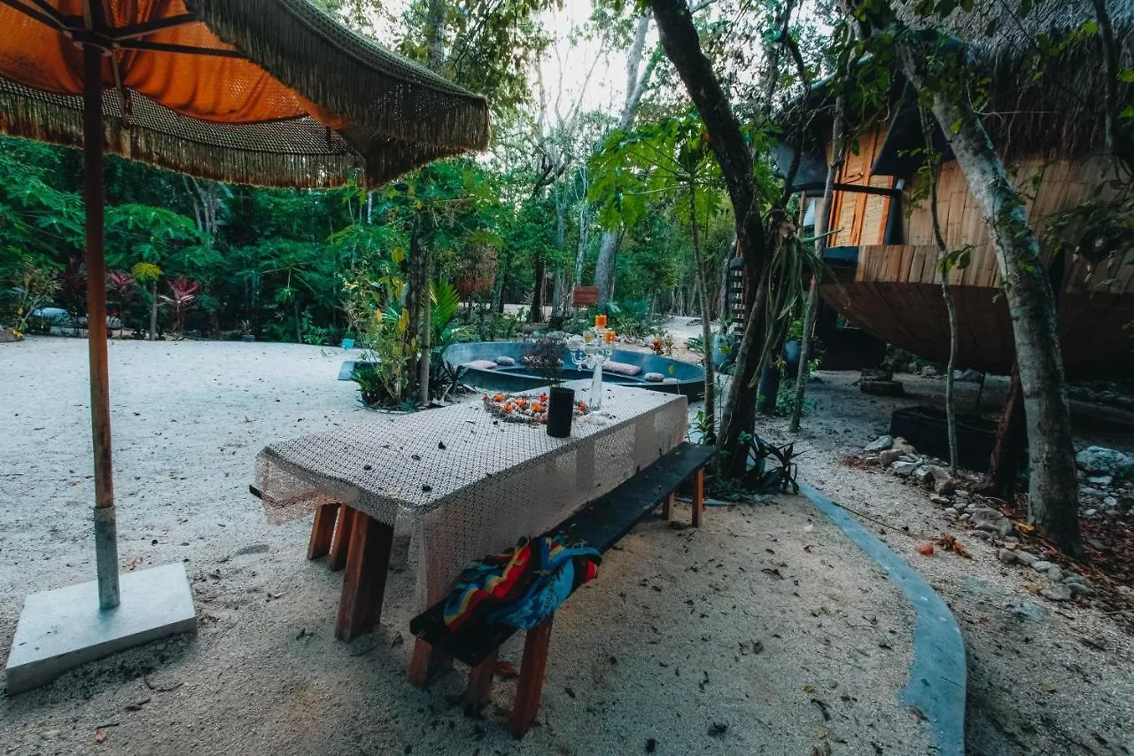Casa Del Arbol At Villa Duendes Akumal Lyxtält